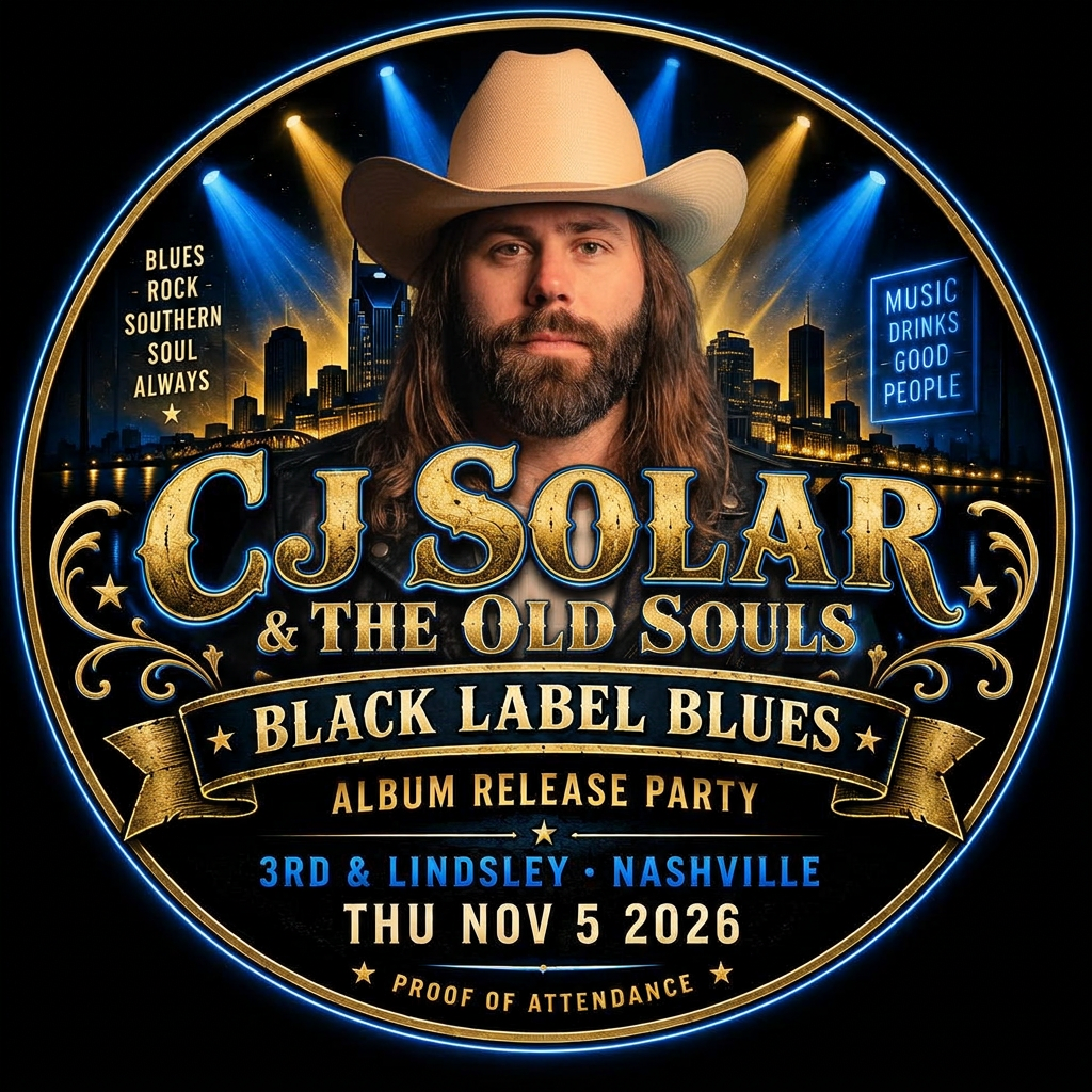 CJ Solar & the Old Souls · Black Label Blues Album Release Party collectible badge