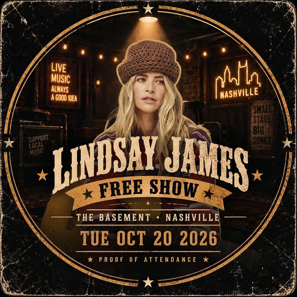 Lindsay James · Free Show at The Basement collectible badge
