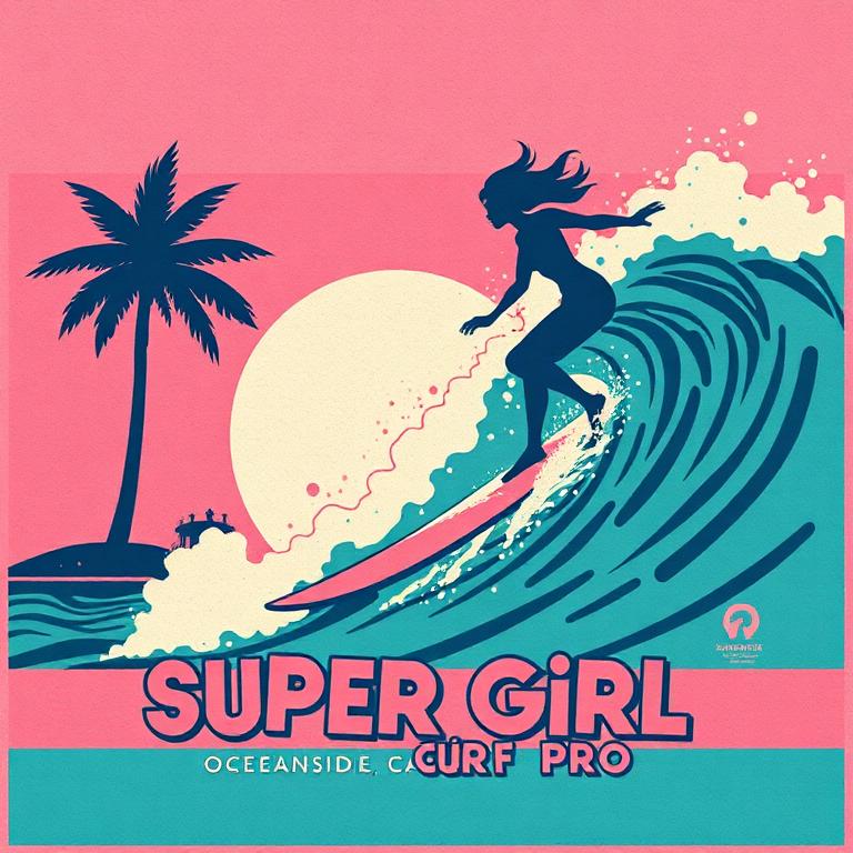 Super Girl Surf Pro 2026 collectible badge